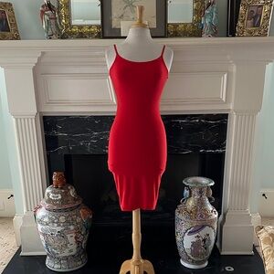 Aria Fully Lined Vibrant Red Bodycon Dress
